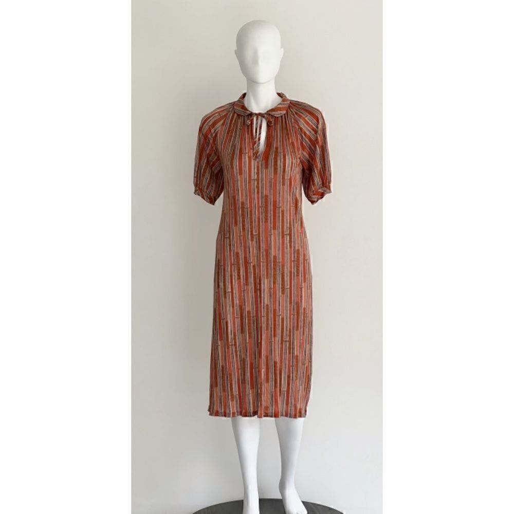 Vintage 70’s Missoni Silk Signature Front Strap Dress Size S / excellent